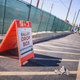 Fences surround the Maricopa County Tabulation and Elections Center (MCTEC) in Phoenix, Arizona, on October 25, 2022, to help prevent incidents and pressure on voters at the ballot drop box.